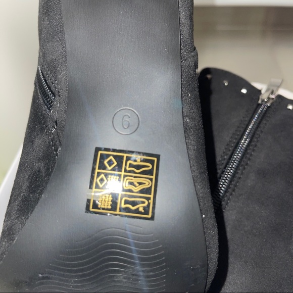 Allegra K Pointed Toe Stiletto Black Ankle Bootie - Picture 6 of 10